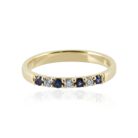  Blauwe Saffier met diamant Ring model R015061